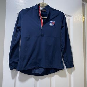 💙Gently Preloved NY Rangers 1/4 Zip Top (Level Wear)💙
